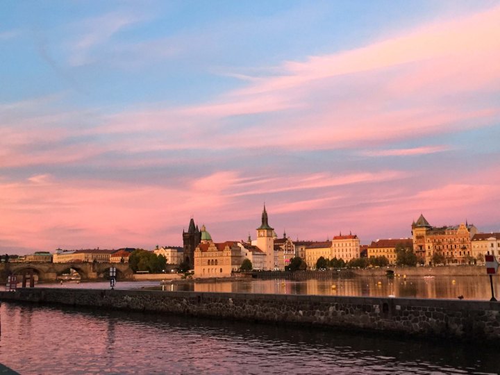 Prag'ta gün batımı